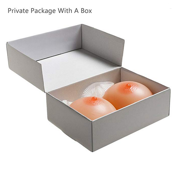 Self-adhesive Full Silicone Fake Boobs 1 Pair Breast Forms Enhancer Crossdresser