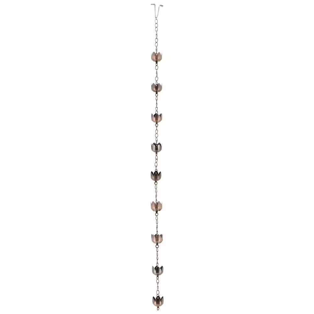 Rain Chain with Lotus Blossoms