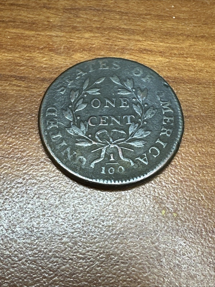 1798 Draped Bust Large Cent 1c 2nd Hairstyle