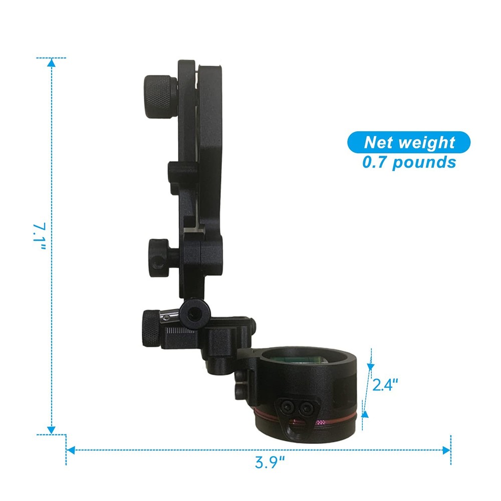Perogen Archery Compound Bow Sight Single Pin One 7.1*3.9*2.4, 1