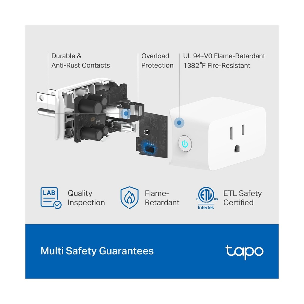 TP-Link 𝗧𝗮𝗽𝗼 Smart Plug Wi-Fi Mini, Energy Monit