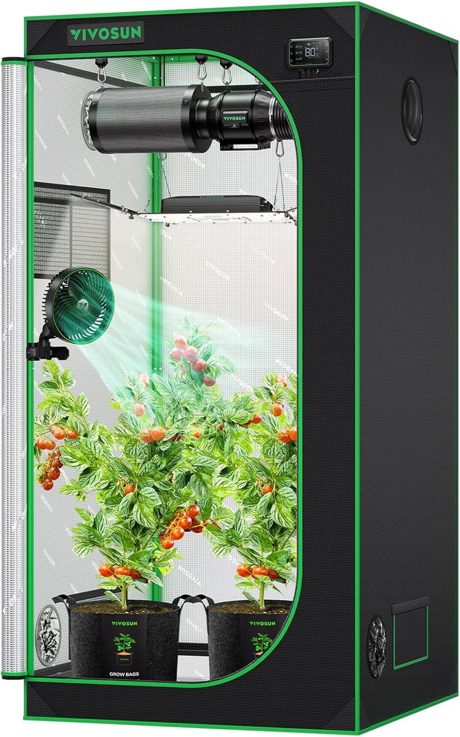 VIVOSUN Indoor Grow Tent 3'x3' Non toxic Mylar Room Reflective 36"x36"x72"