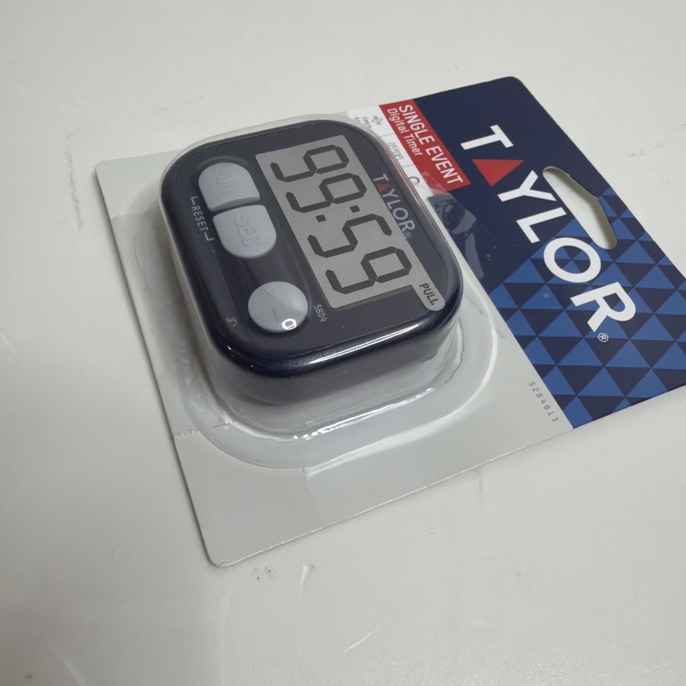 Taylor Multi-Purpose Large Display Digital Kitchen Timer With Magnetic Back Clip