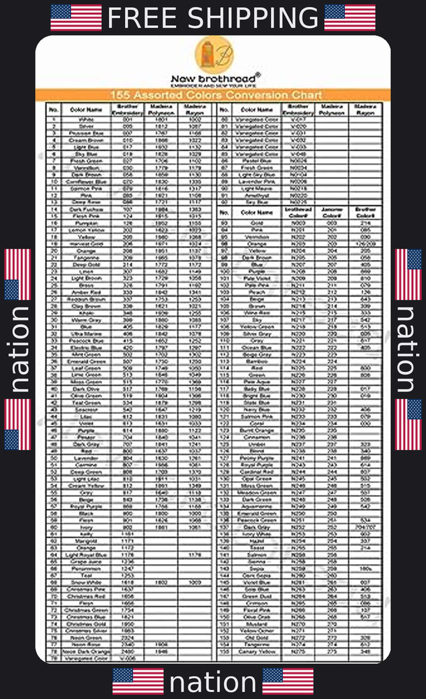New Brothread 5000M Huge White Polyester Embroidery Thread 40WT for Machines