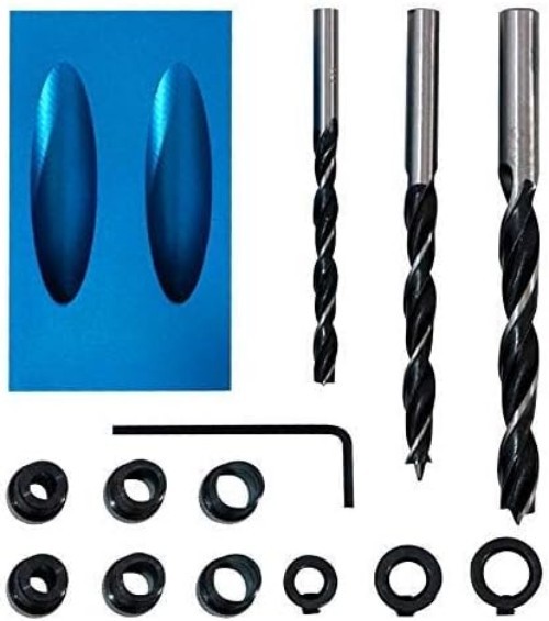 Versatile 14Pc Pocket Hole Jig Kit - Lightweight & Portable for DIY Projects