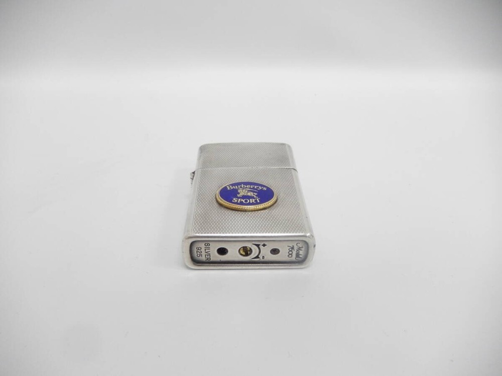 BURBERRY Gas Lighter Silver without box