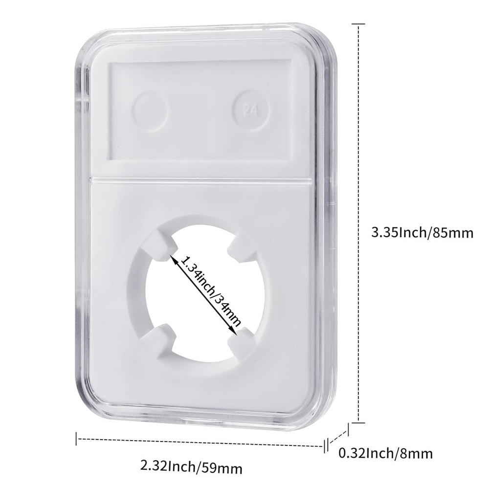 6 Pack 34 mm Slab Coin Snap Holders US Double Eagle / Flexible Variation Options