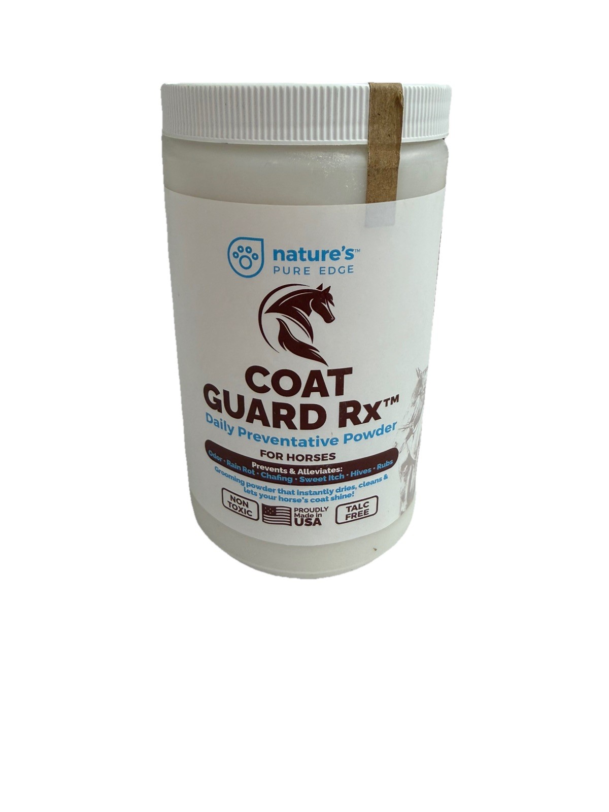 Nature's Pure Edge Coat Guard Rx Preventative Powder Horses 16oz Talc Free USA
