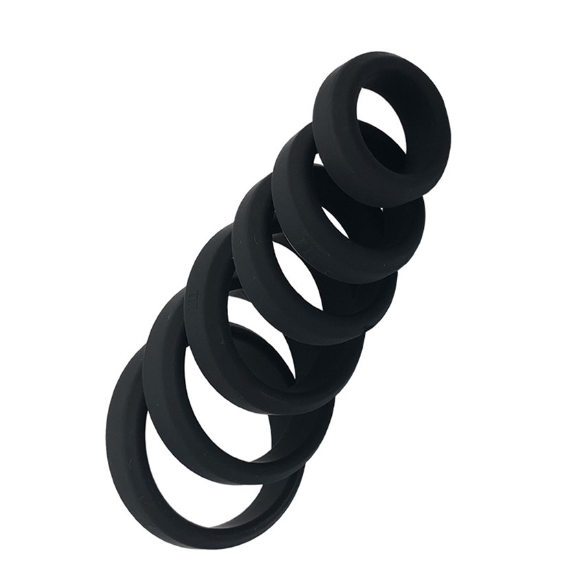 6PCS Penis Extender Enlarger Sleeve Ring Condom Delay Ejaculation-Reusable Men