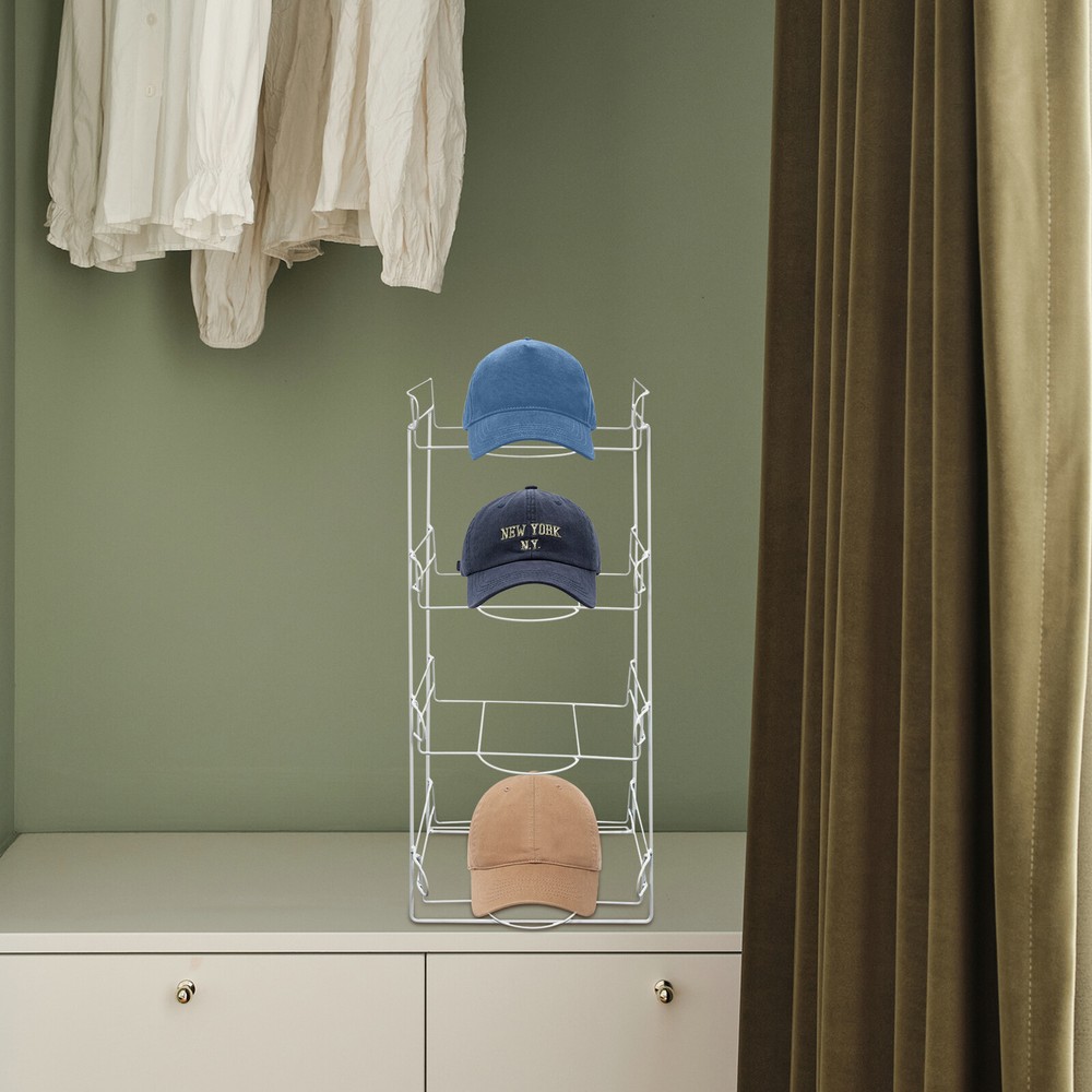 4-tier Hat Display Stand, Tabletop Hat Display Rack, Hat Display Rack for Retail