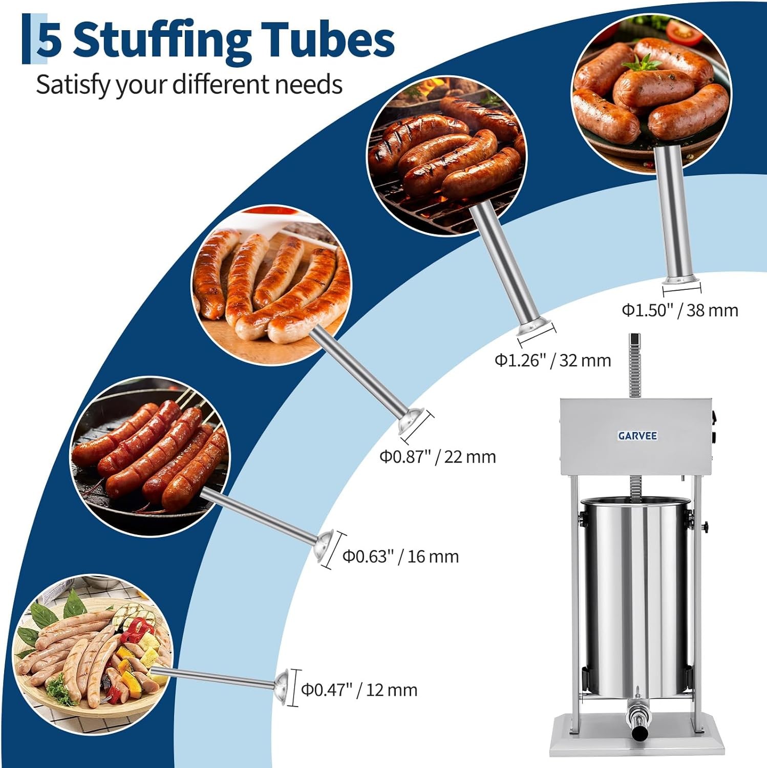 Commercial Electric 25L Sausage Stuffer 304Stainless Steel Sausage Maker Kitchen