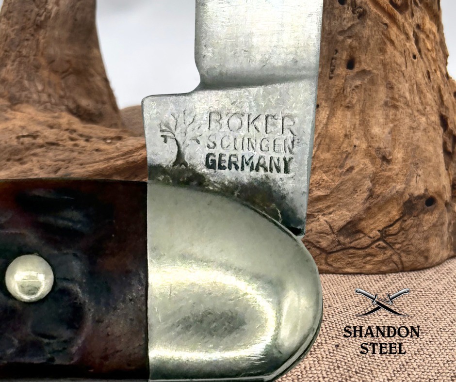 Boker Tree Brand 2 Blade Serpentine Jack Pocketknife w/ Red Bone Handles (35)