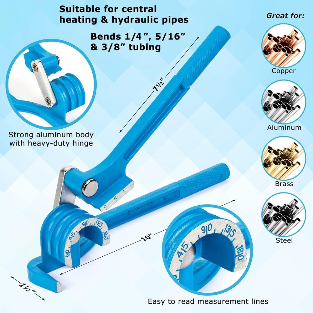 Heavy-Duty Adjustable Pipe Bender - Ideal for Construction & Plumbing Projects