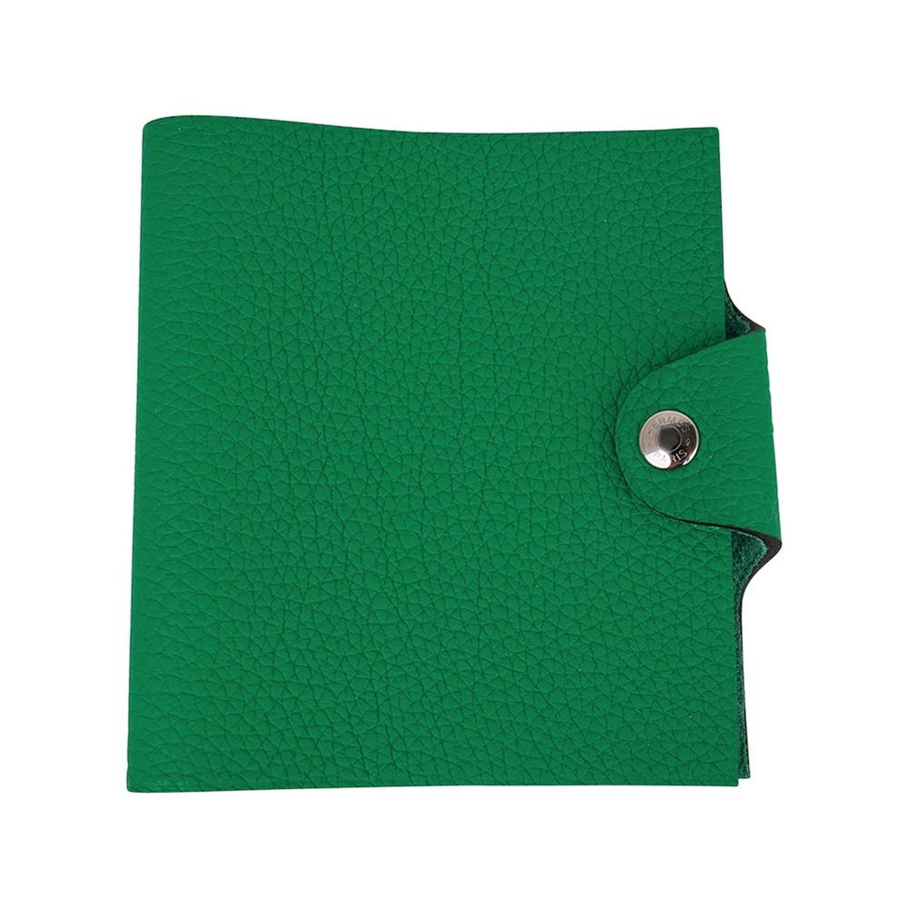 Hermes Ulysse Mini Notebook Cover Vert Bamboo New