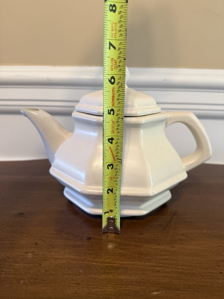 Vintage White Sutton Tea Pot Ceramic