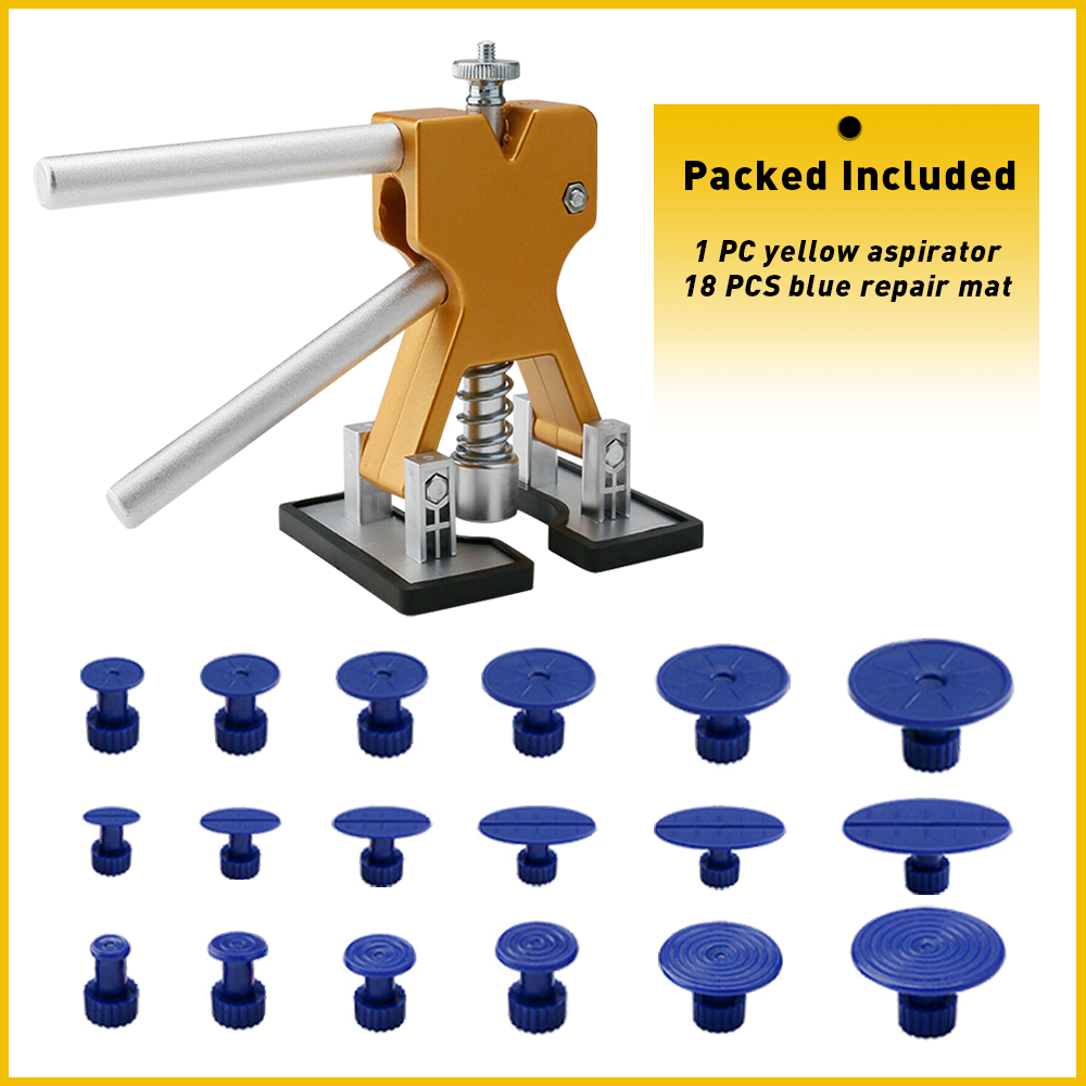 Car Dent Paintless ReHail Dint Damage Remover Puller Lifter 19 Tab Tool Kit E
