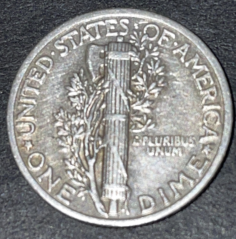 1941 P MERCURY SILVER DIME VF; .90 SILVER
