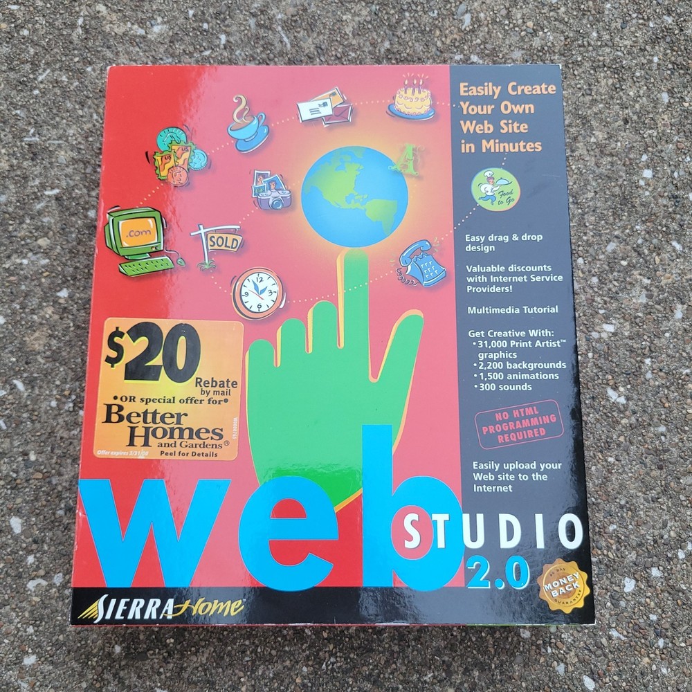 NEW Web Studio 2.0 PC CD Professional HTML Website Page Site Creation Tool
