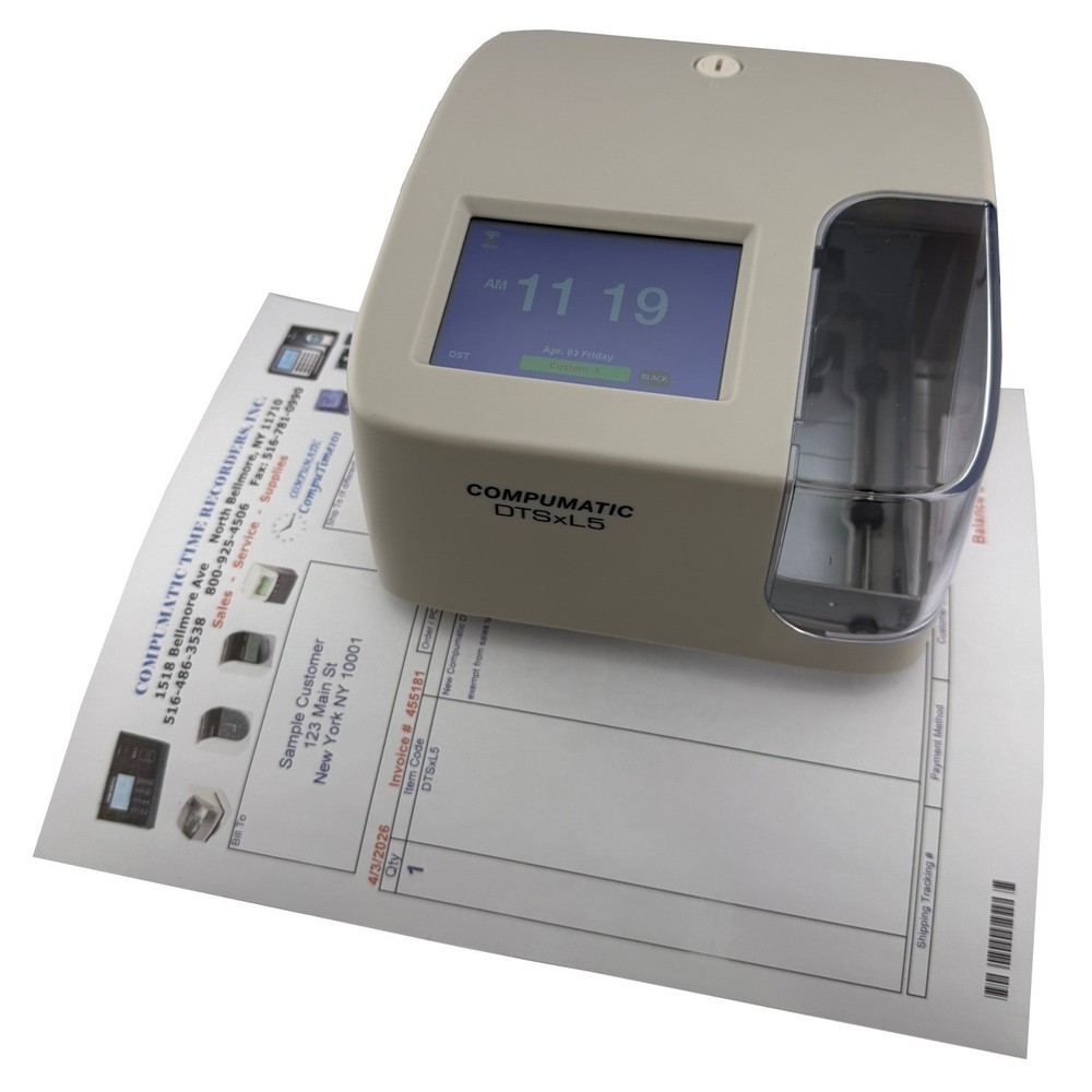 New Compumatic DTSxL5 Multi-Line Time Recorder and Document Date Time Stamp