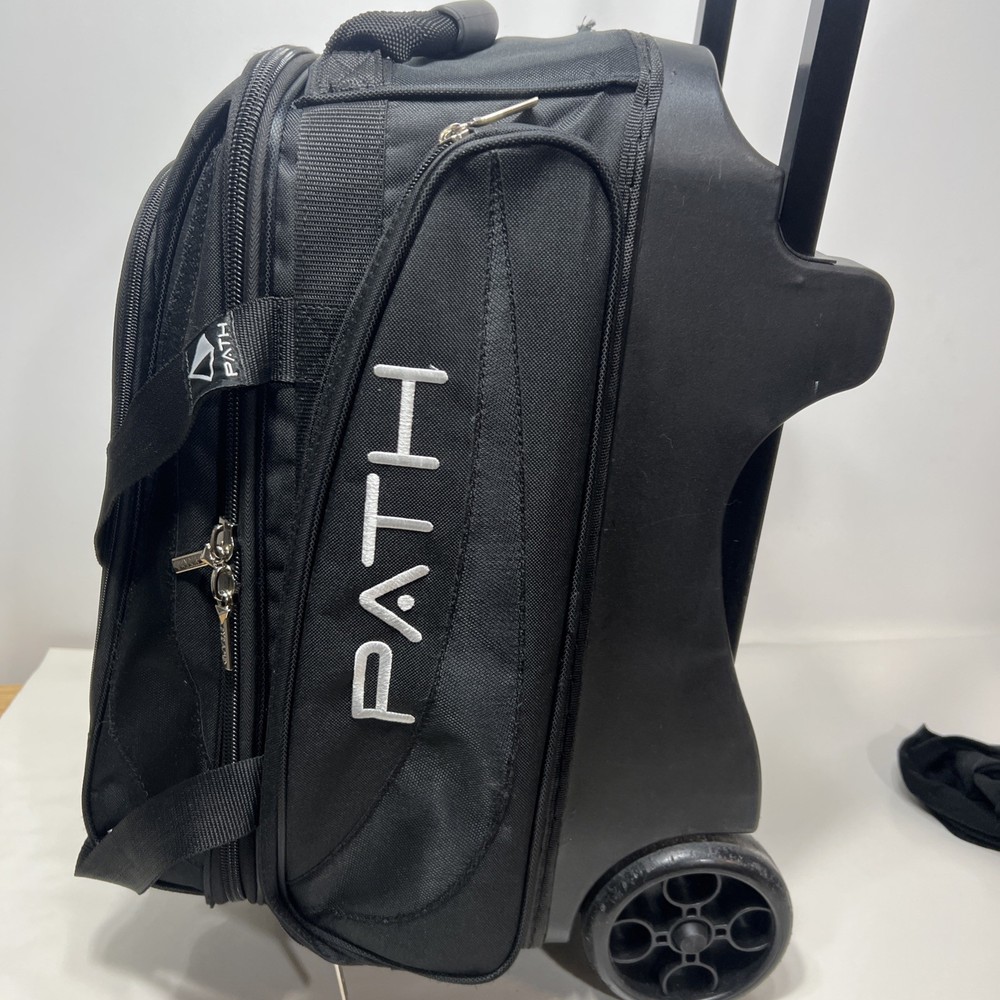 Pyramid Path Premium Deluxe Double Roller Bowling Bag Black/ Black