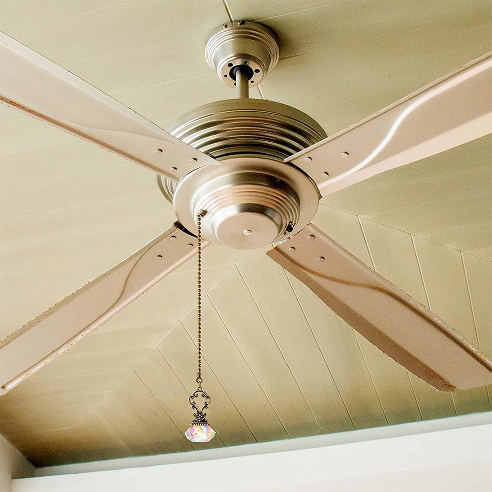 4 Pieces Artificial Crystal Ceiling Fan Pull Chains Pull Chain Extension7752