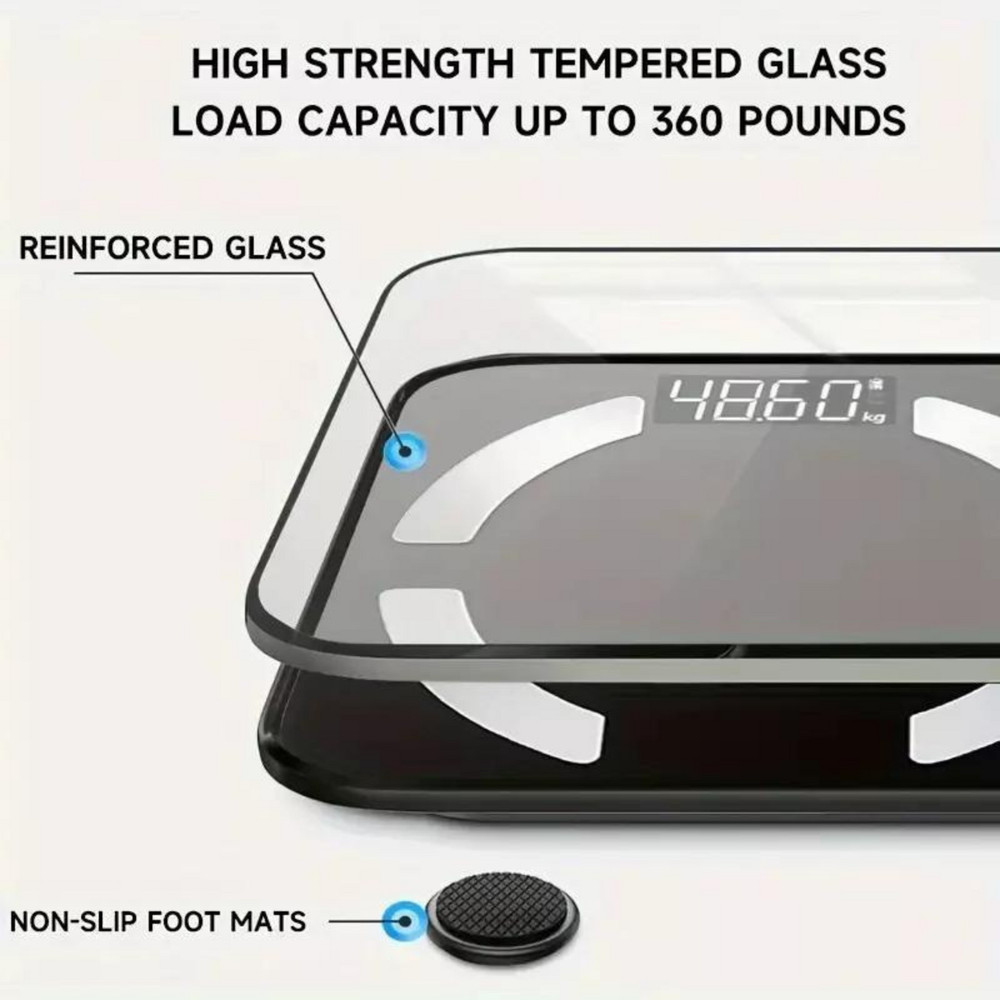 Smart Digital Bathroom Weight Fat Scale Body BMI Mobile App Bluetooth