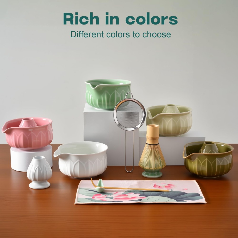ZentButCool Matcha Set Includes Ceramic Bowl, regular, Off - White