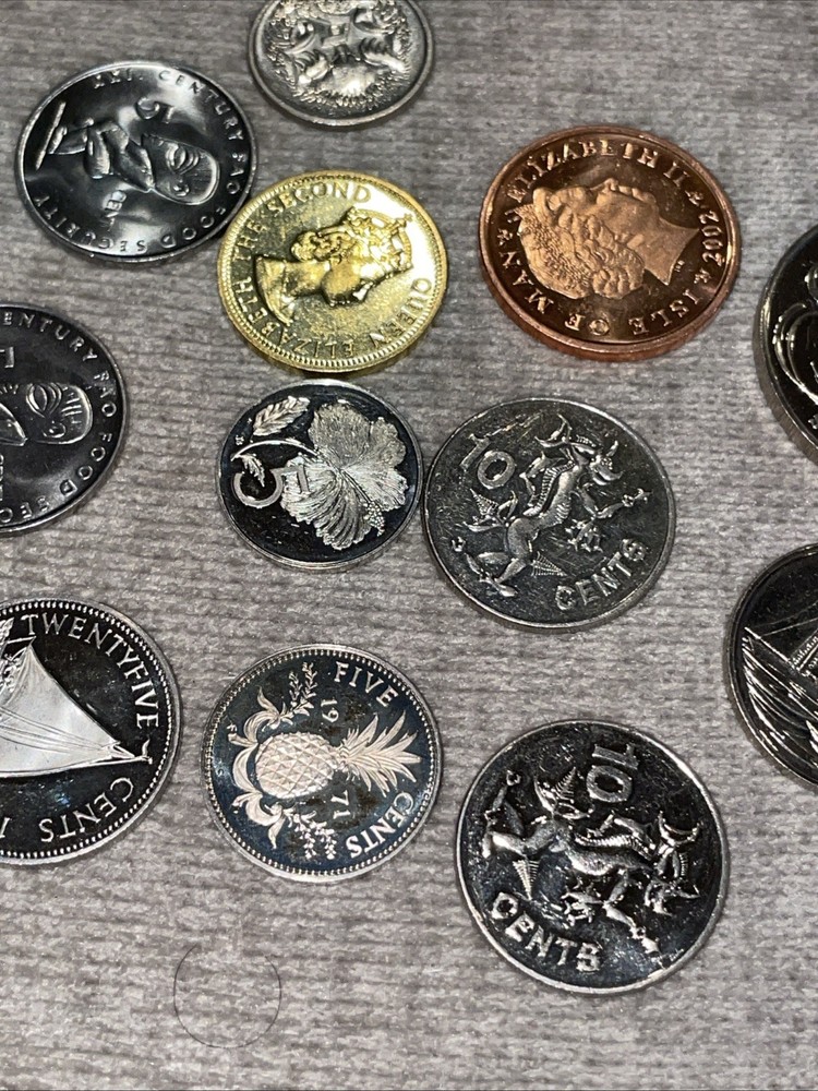 Assorted 12 World Foreign Proof Coins Lot
