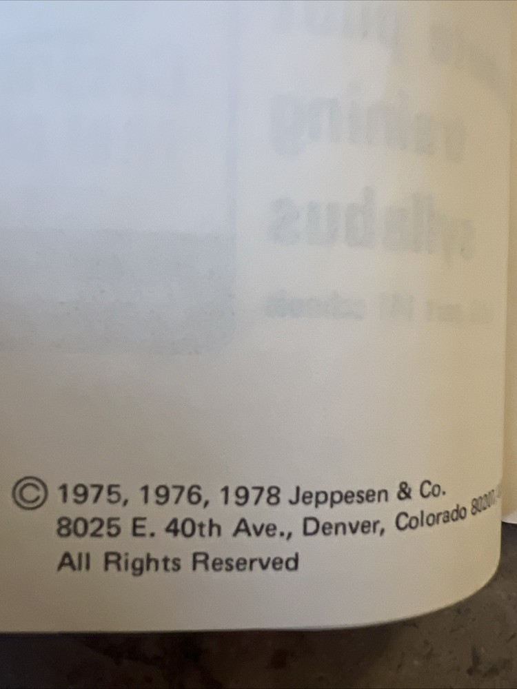 1978 Cessna Integrated Flight Training System Private Pilot Training Syllabus