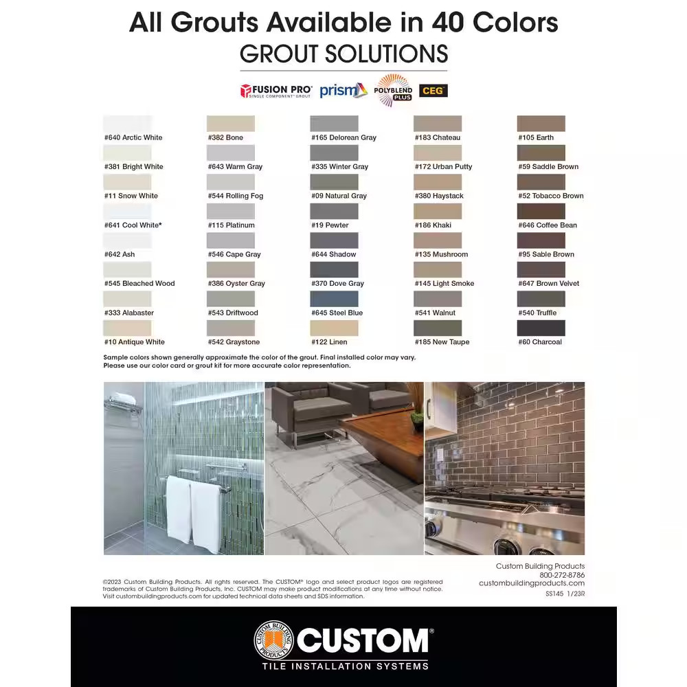 Grout Solutions Color Sample Kit - 40 Colors