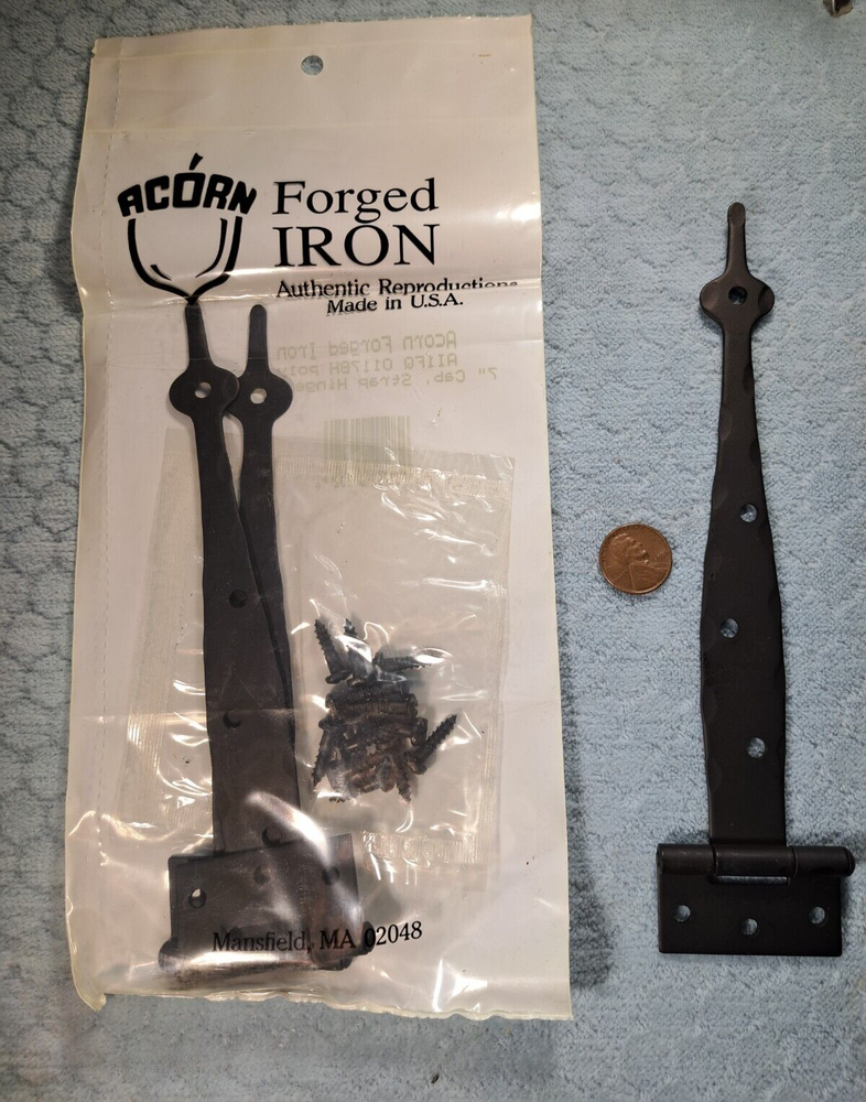 Spear Strap Cabinet Hinges Flush 7 Inch NOS