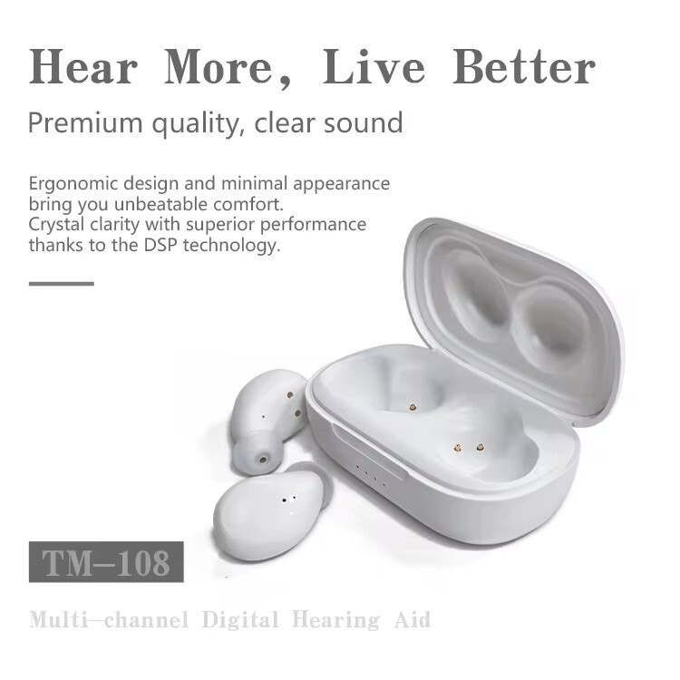 TM-108 8 Channel Digital Rechargeable Hearing Amplifier with Touch Control