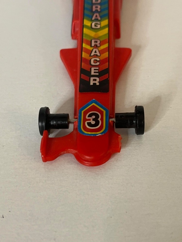 VINTAGE SPEED ZONE DRAG RACER PULL CHORD HTF BROKEN FRONT END