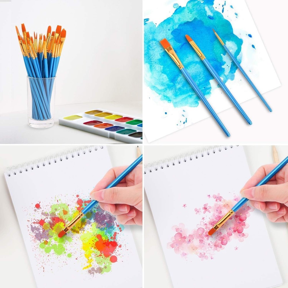 Acrylic Paint Brushes Set, Easter Basket Stuffers, 20Pcs Round Pointed Tip Ar...