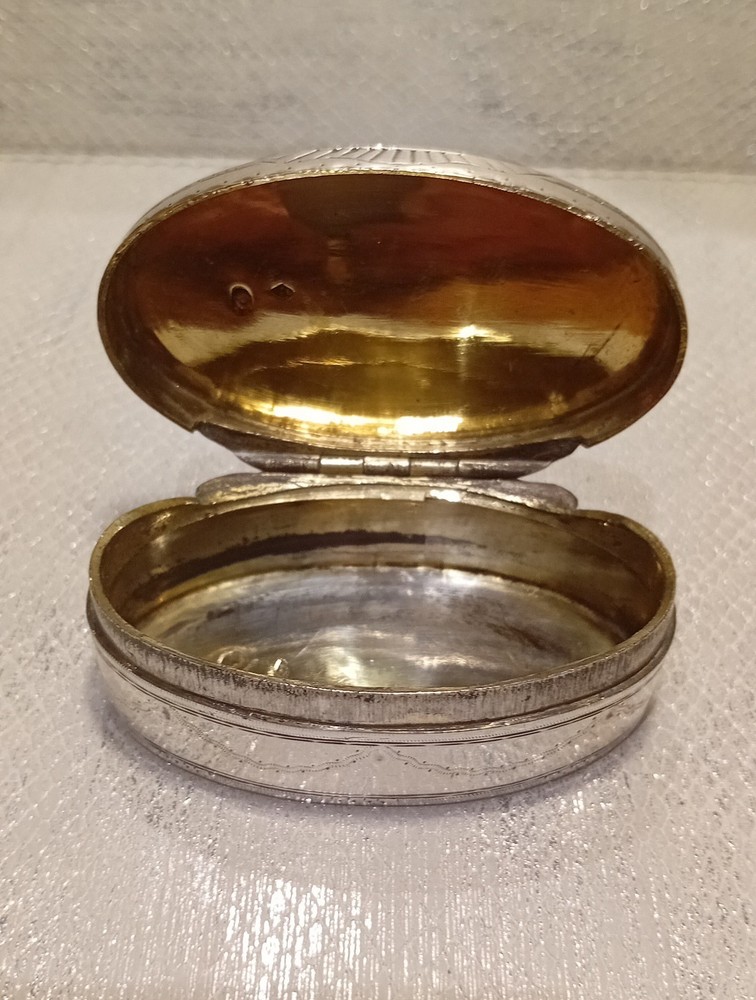 Solid Silver Snuffbox Circa 1820 French Fully Hallmarked.