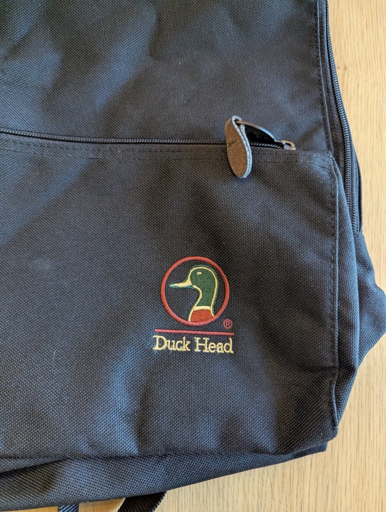 Vintage Duck Head Backpack Bookbag Black