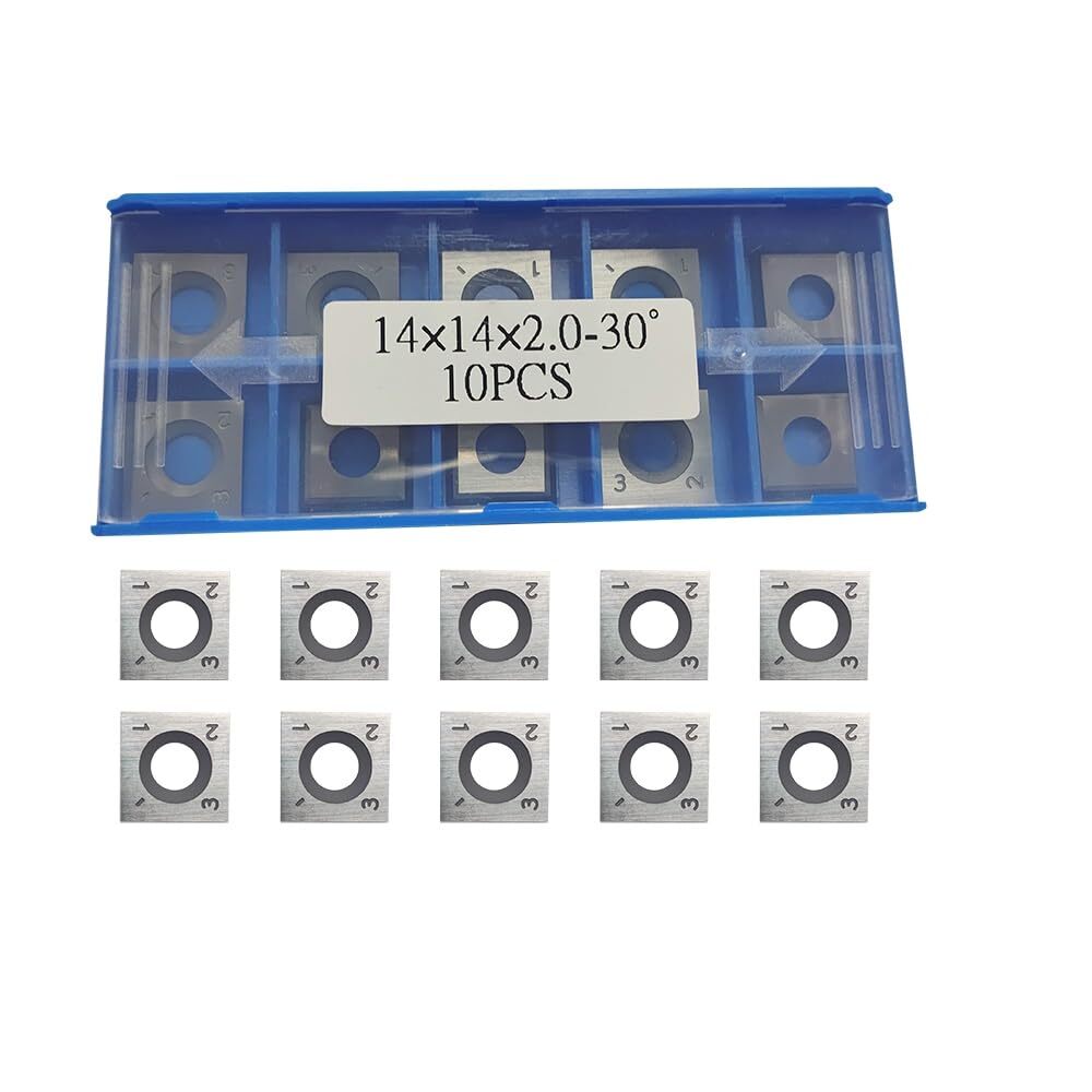 14mm Indexable Carbide Inserts Replacement for Grizzly H7319 Inserts 10 Pack