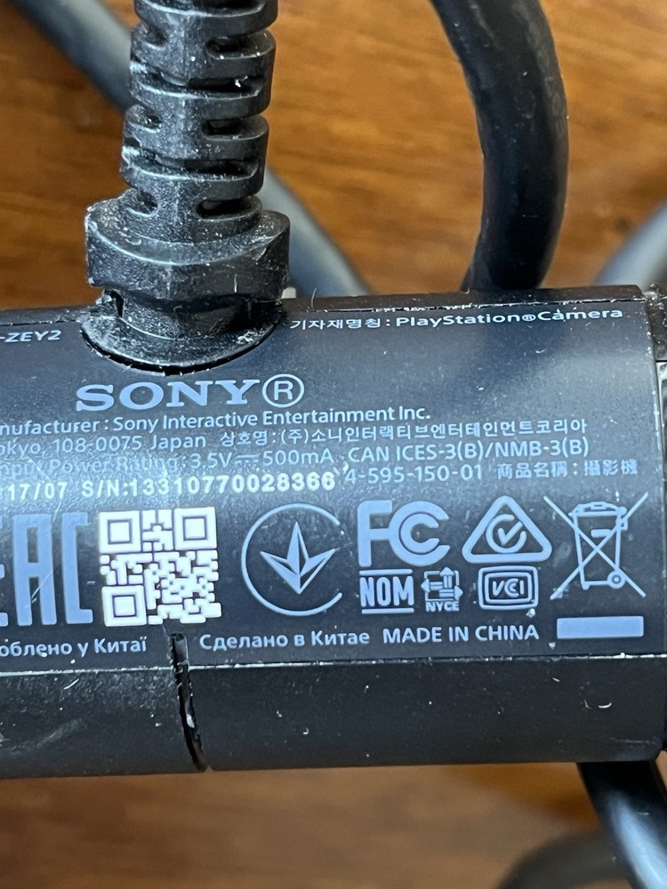 Sony PlayStation Camera CUH-ZEY2 PS4 VR Camera , Tested