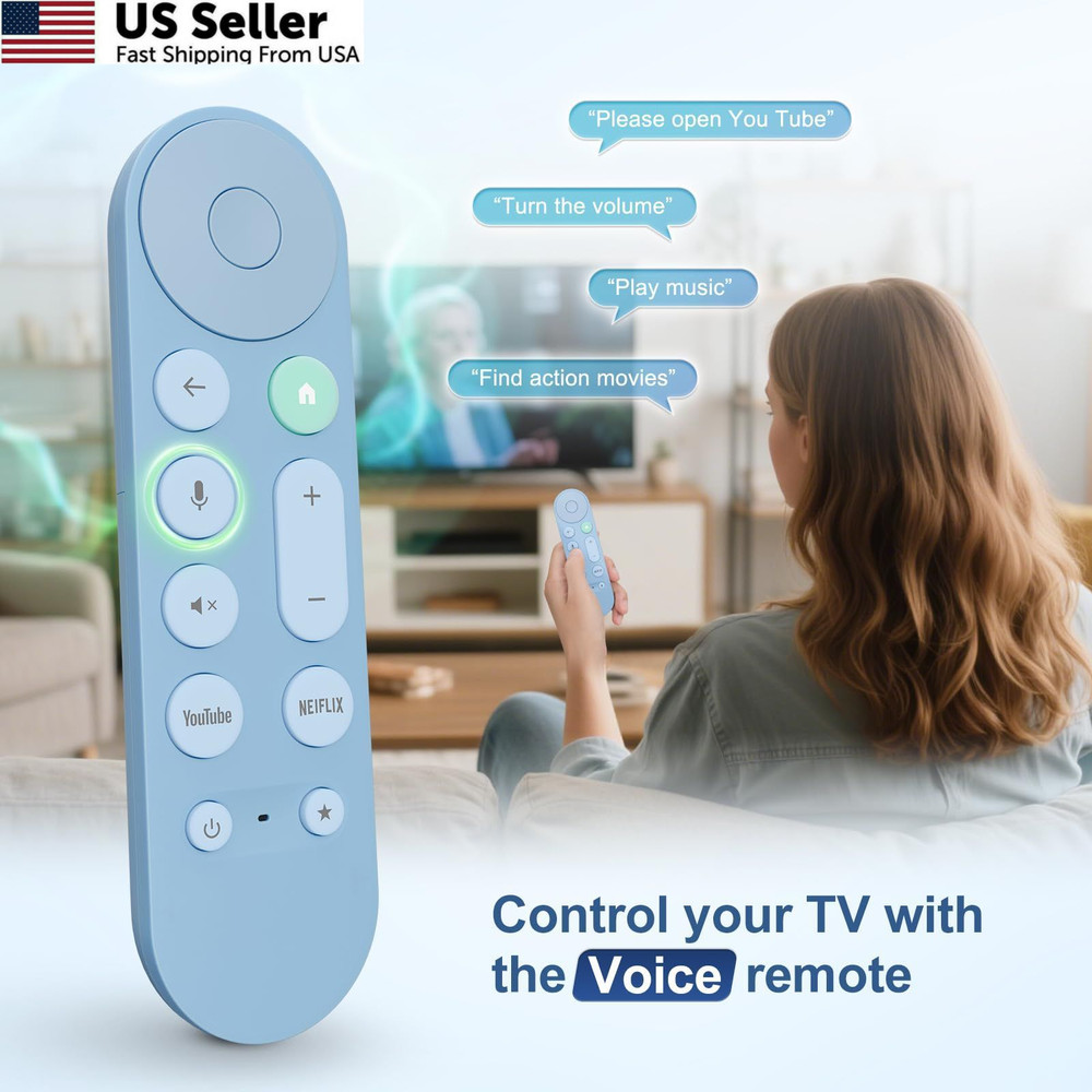 Voice Replacement for Google Chromecast Remote（Blue）, Blue