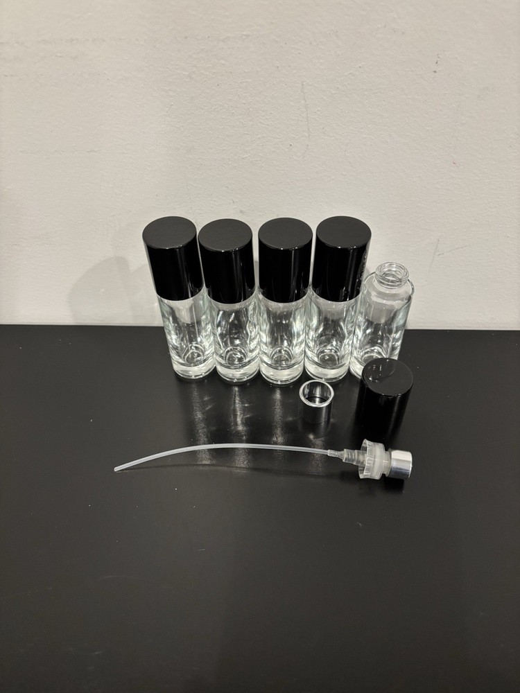 10ml Empty Thick Glass Perfume Cologne Decant Spray Bottles Atomizers - 10 pcs