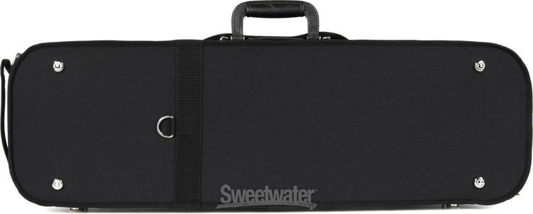 Bobelock Oblong Violin Case - 4/4 Size, Black with Blue Interior