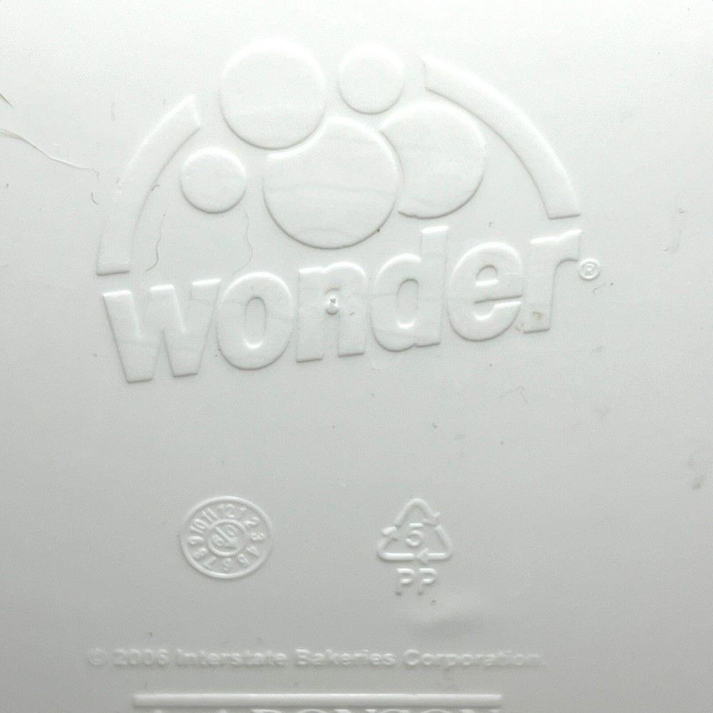 Wonder Bread Plastic Container Polka Dots Storage Sandwich Bread Holder 2006