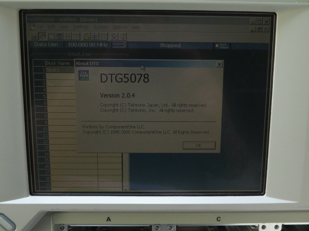 Tektronix DTG 5078 Data Timing Generator - 750Mb/s