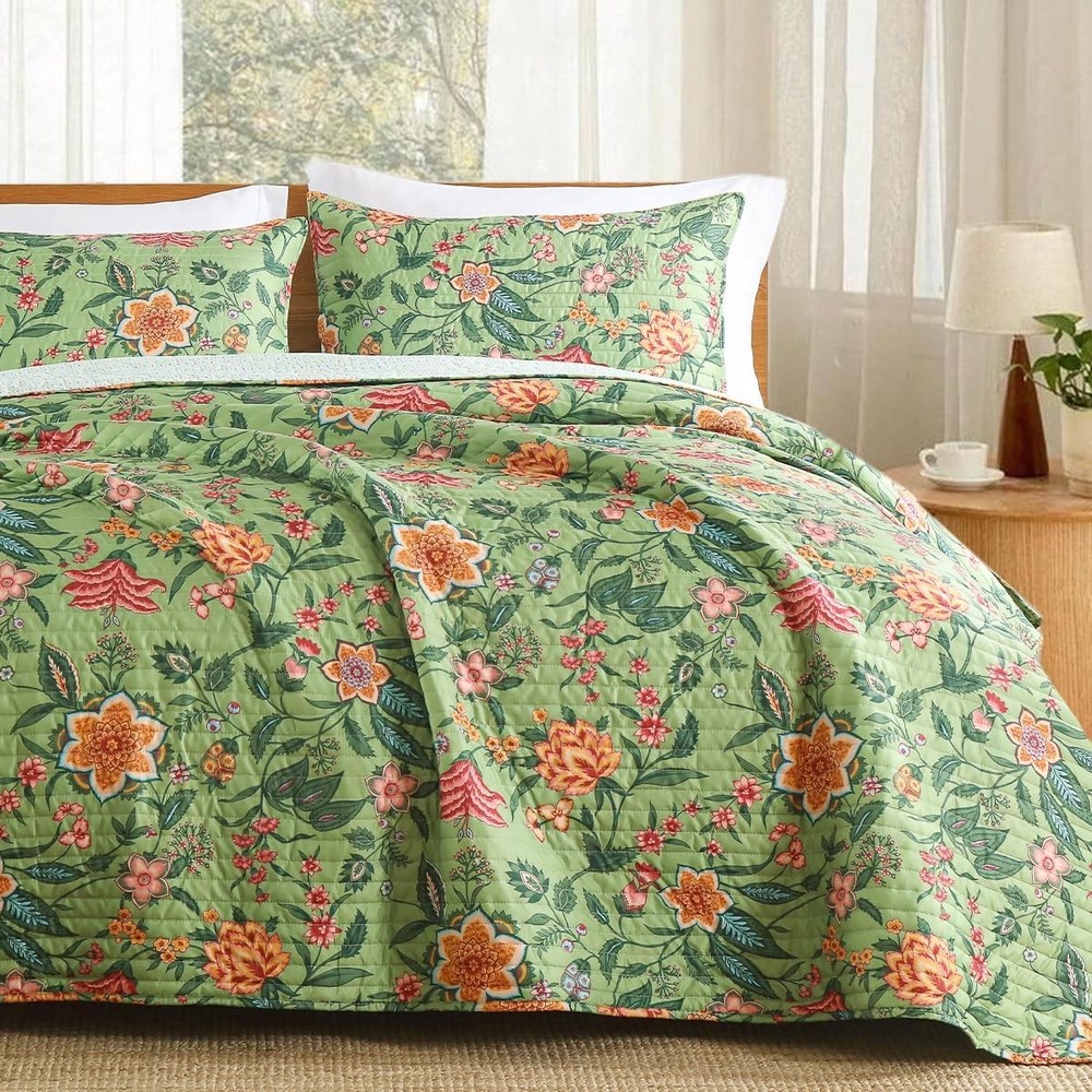 Twin Quilt Set Bed Patchwork Quilts Queen Size Comforter Coverlet Bedspread