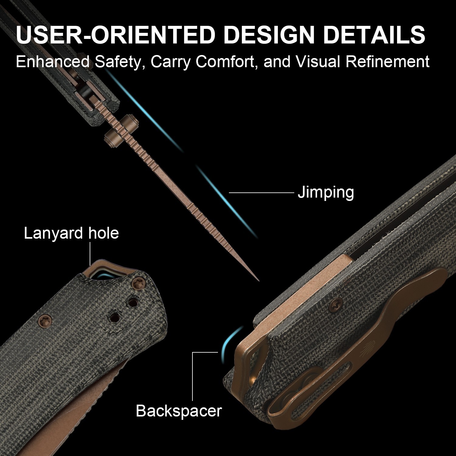 Kizer T1 BD EDC Folding Pocket Knife Nitro-V Blade Micarta Handle V3490.2BA2