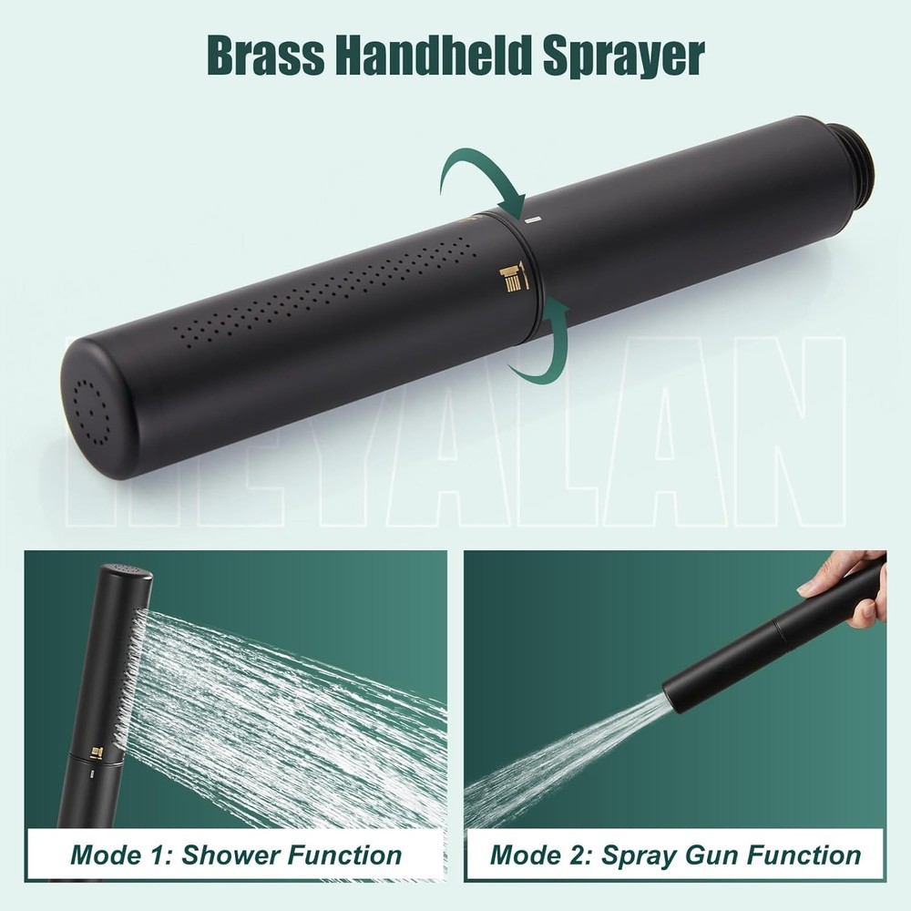 Brass 2 In1 Function Handheld Spray Hand Shower High Pressure Handheld