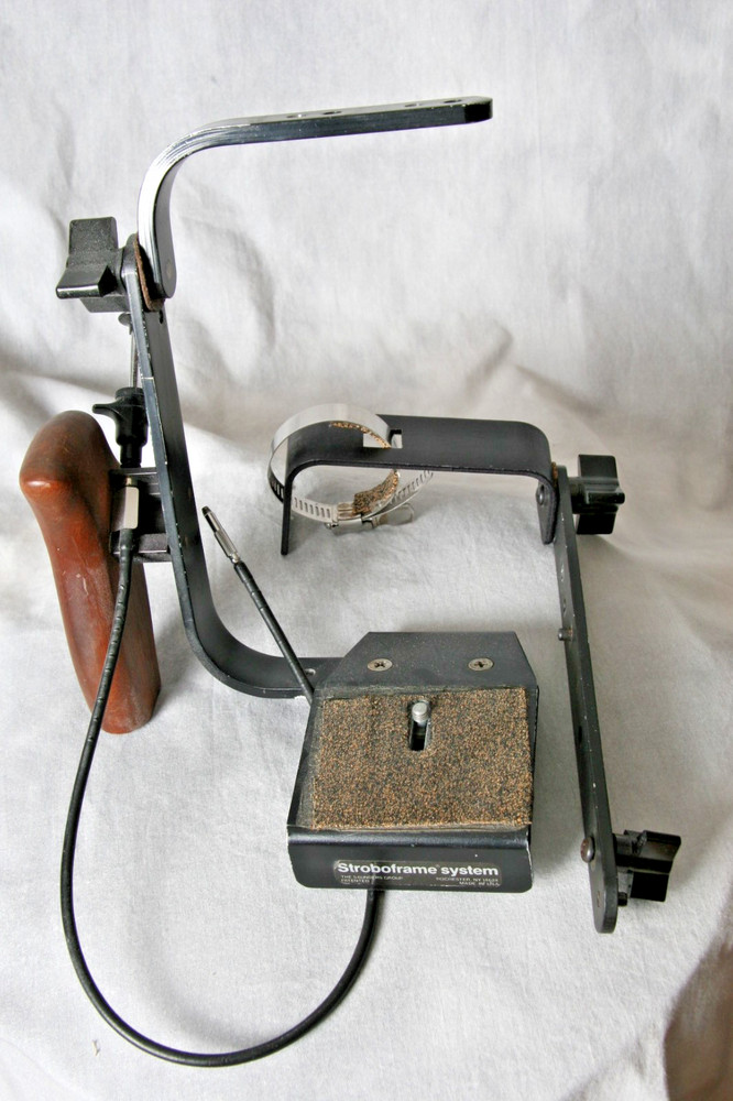 Stroboframe fixed flash bracket for 6x6 SLR camera with cable release