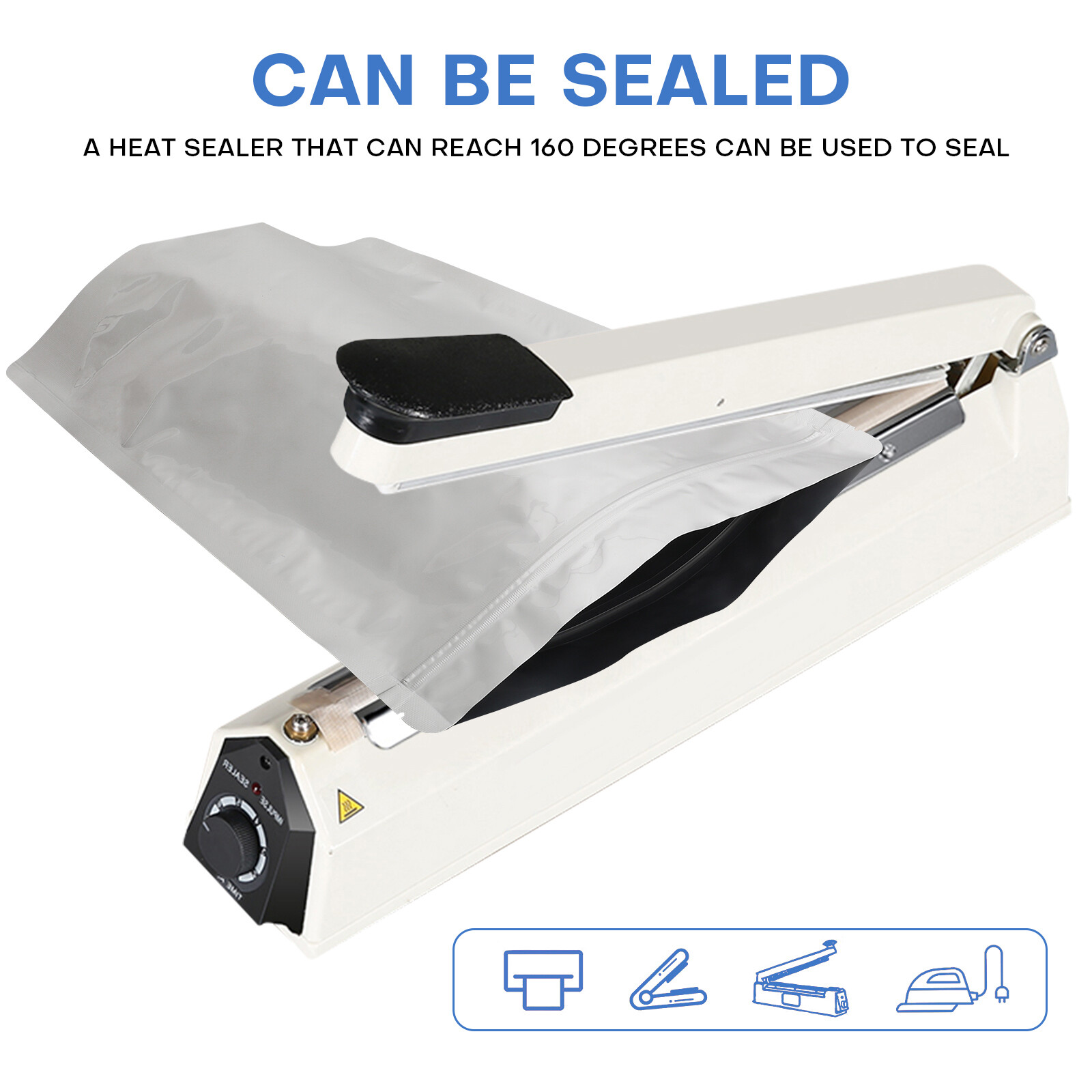 50/100pcs Mylar Bags 8.7Mil w/ Oxygen Absorbers Stand-Up Resealable Food Storage