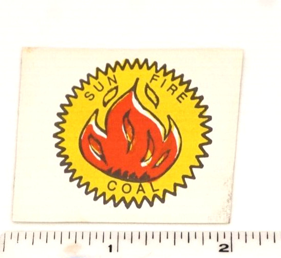 Coal Mining Sticker Sun Fire Coal Matte