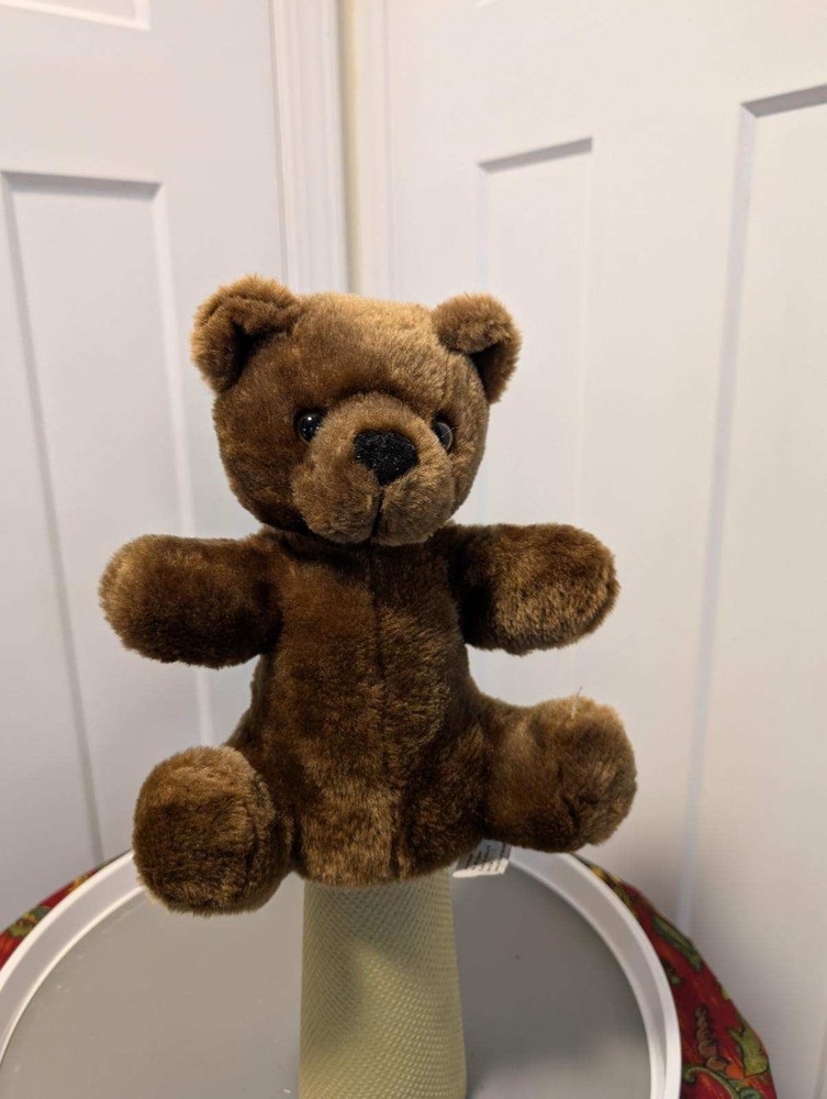 Mcgraw Hill  Teddy Bear Hand Puppet Plush Brown